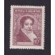 ARGENTINA 1935 GJ 748 ESTAMPILLA NUEVA MINT PAPEL RAYADO U$ 6.5